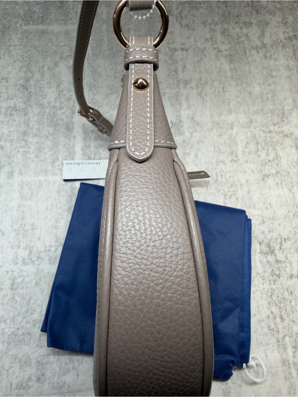 Dooney & Bourke Pebbled Leather Lucca Hobo Minimalist Shoulder NWT BRAND NEW - Picture 6 of 12